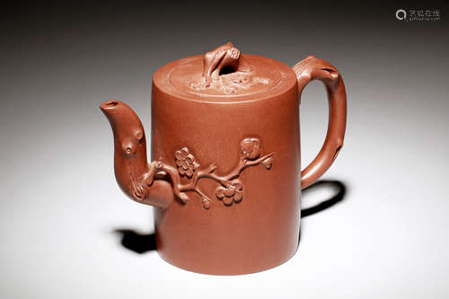 YIXING ZISHA 'PLUM FLOWERS' TEAPOT