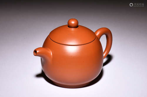 YIXING ZISHA ROUND TEAPOT