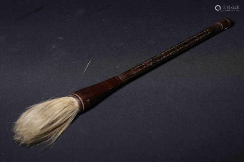 SUANZHI WOOD CARVED 'CALLIGRAPHY' PAINT BRUSH