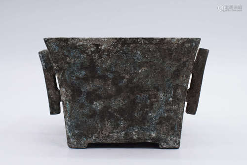 BRONZE CAST CENSER WITH HANDLES