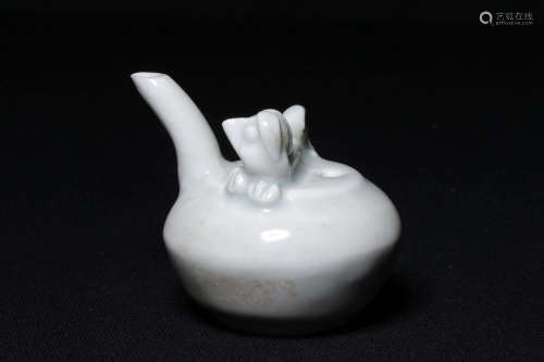 CELADON GLAZED AND IMPRESSED SMALL WATER SPOUT