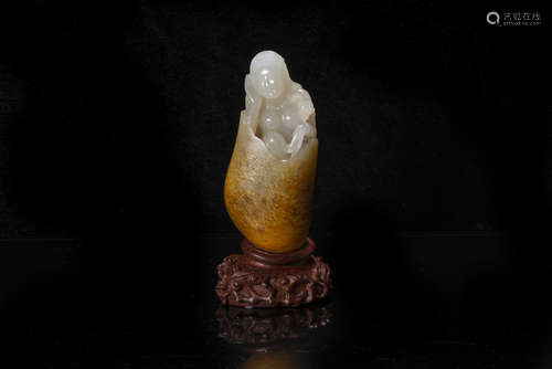 JADE CARVED 'BEAUTY' FIGURE