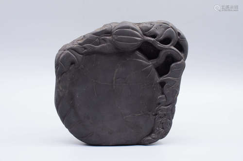 CARVED 'LOTUS FLOWER' INK STONE