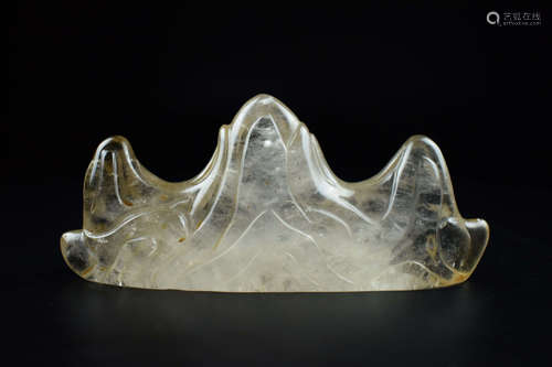 CRYSTAL CARVED BRUSH REST