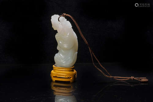 JADE CARVED 'IMMORTAL' FIGURE