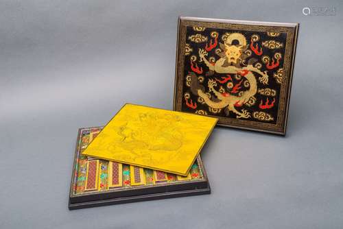 An Extremely Rare and Fine Imperial Ink Cakes Set in Original Luxury
Box, China, Qing Dynasty.