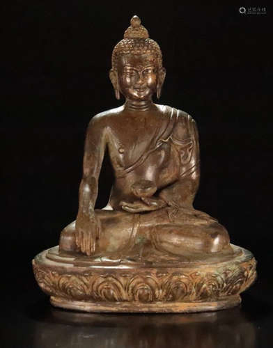 A BRONZE CASTED PHARMACIST BUDDHA