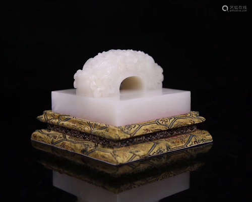 A TAIPING HEAVENLY KINGDOM HETIAN JADE SEAL