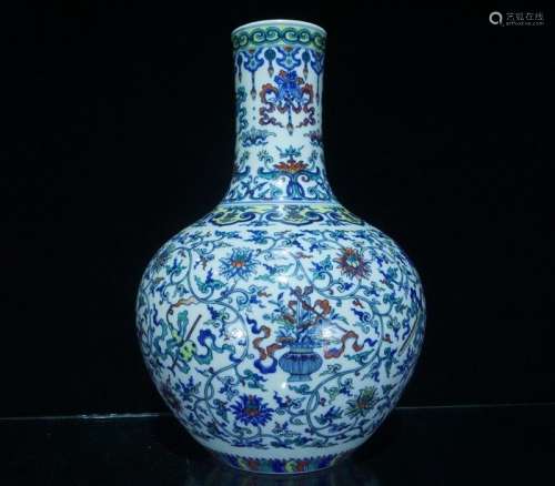 A Magnificent Doucai Porcelain Vase