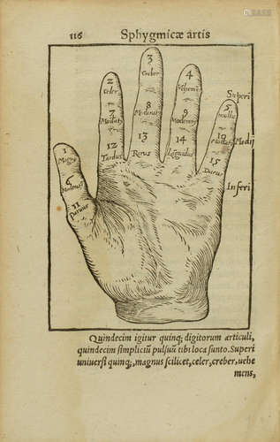 Sphygmicae artis iam mille ducentos annos perditae & desideratae Libri V.  Basel: Johannes Oporinus, 1555.   STRUTHIUS, JOSEPHUS. 1510-1568/69.