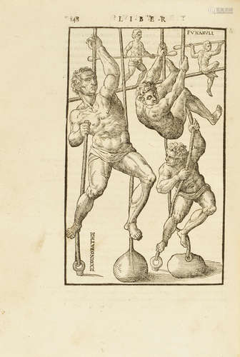 De arte gymnastica libri sex. Venice: Juntas, 1573. MERCURIALIS, HIERONYMUS. 1530-1606.