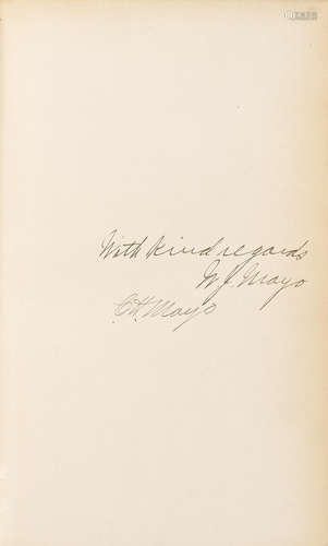 A Collection of Papers Published Previous to 1909.  Philadelphia: W.B. Saunders & Company, 1912 MAYO, WILLIAM J. and CHARLES H.