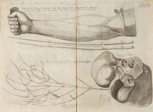 De venarum ostiolis.  Padua: Lorenzo Pasquato, 1603. FABRIZIO, GIROLAMO. C.1533-1619.