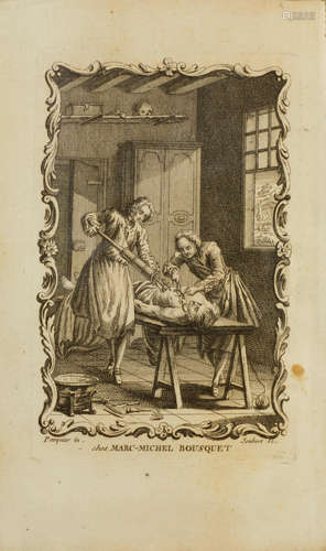 Deux Memoires sur le Mouvement du Sang, et sur les Effets de la Saignee; fondees sur des Experiences faites sur des Animaux. Lausanne: Bousquet 1756. HALLER, ALBRECHT VON. 1708-1777.