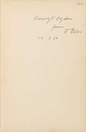 Religio Medici, Letter to a Friend &c. And Christian Morals. London: MacMillan and Co., Limited, 1898. OSLER PRESENTATION COPY. BROWNE, THOMAS. 1605-1682.