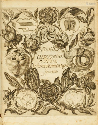 De musculis & glandulis observationem specimen cum epistolis duabus anatomicis.  Copenhagen: Matthias Godicchen, 1664. STENSEN, NIELS. 1638-1686.