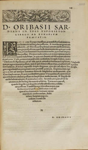 Tardarum Passionum, Libri V. Basel: Henricus Petrus, 1529. AURELIANUS, CAELIUS. Fl.420.