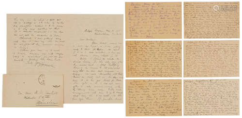 Archive of 7 early Autograph Letters Signed (