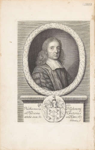 Corporis humani disquisitio anatomica in qua sanguinis circulationem. The Hague: Samuel Broun, 1651. HIGHMORE, NATHANIEL. 1613-1685.