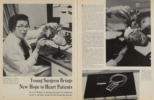 archive of 11 items relating to the automatic implantable defibrillator: DEVELOPMENT AND FIRST HUMAN IMPLANTATION OF AUTOMATIC DEFIBRILLATOR. Mirowski, Michel; Morton Mower; Philip Reid; Levi Watkins and colleagues.