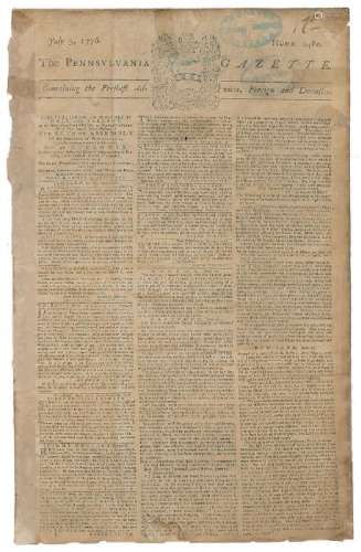 Declaration of Independence: Pennsylvania Gazette