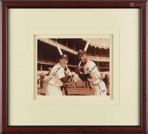 Mickey Mantle and Hank Aaron