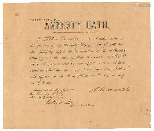 Civil War Amnesty Oath