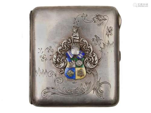 IMPERIAL RUSSIAN LATVIA SILVER CIGARETTE CASE