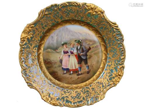 A DRESDEN WALL PLATE ANGENEHME BEGLEITUNG