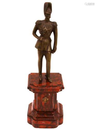 FRENCH BRONZE FIGURE OF TSAR NICHOLAS I, 19TH C.