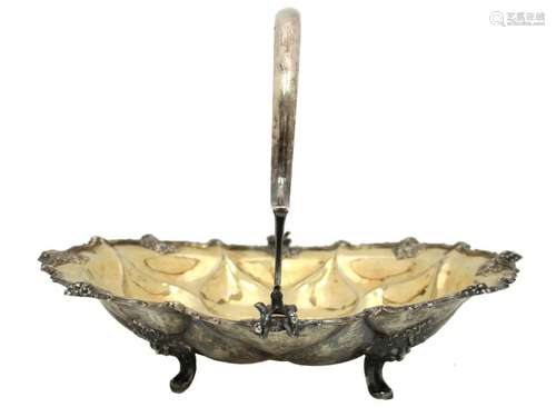 LARGE IMPERIAL RUSSIAN GILT SILVER CANDY BASKET