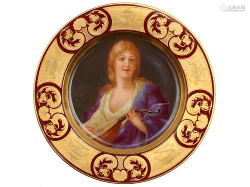 ROYAL VIENNA AUSTRIA PORTRAIT PLATE BLD359