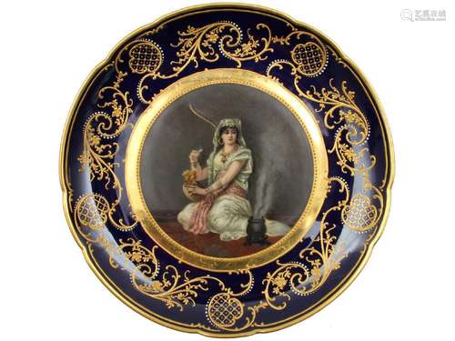 ROYAL VIENNA HAREM EASTERN GIRL PORTRAIT PLATE