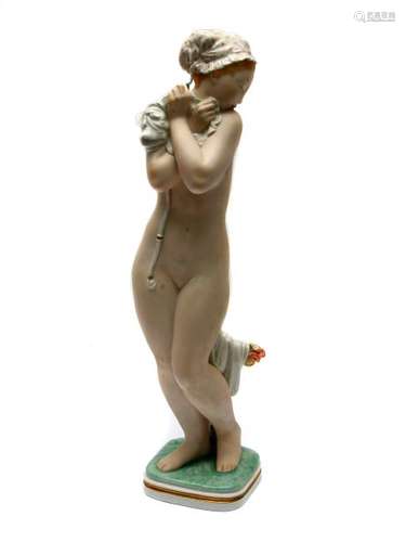 ROYAL COPENHAGEN PORCELAIN NUDE GIRL FIGURINE