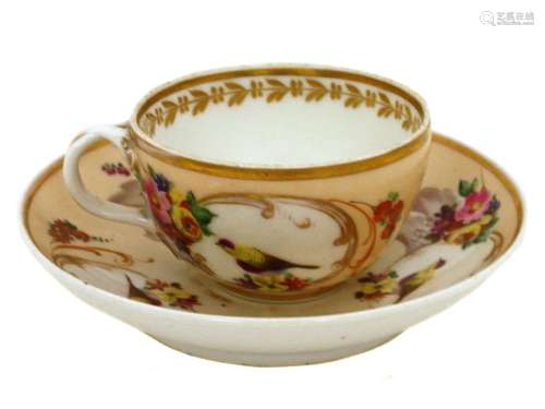 IMPERIAL RUSSIAN PORCELAIN CUP & SAUCER BY POPOV