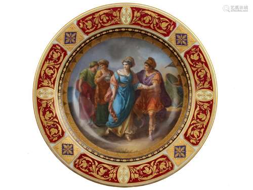 VIENNA PORCELAIN HAND PAINTED CABINET PLATE