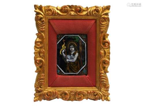 FRENCH SCHOOL, ST. JOHN THE BAPTIST, ENAMEL ON COPPER