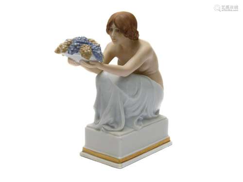 ROSENTHAL PORCELAIN FIGURINE GIRL WITH GRAPES