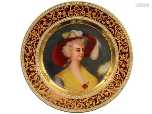 DECORATIVE DRESDEN PLATE BY SCHINDHELM, GERMANY