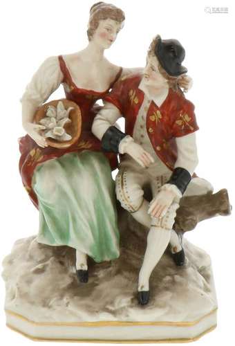 Porcelain group of statues.