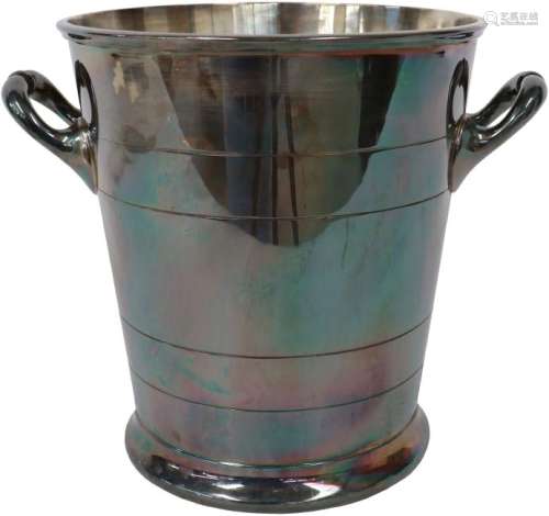 Silver-plated champagne cooler.