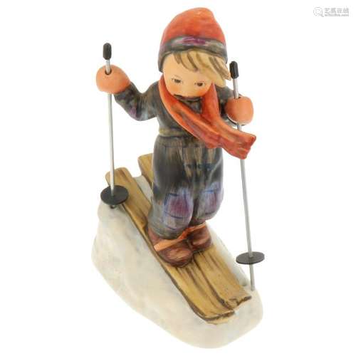 Hummel figurine skiing.