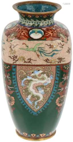 Cloisonné vase.