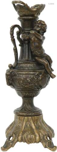 Bronze candlestick holder.