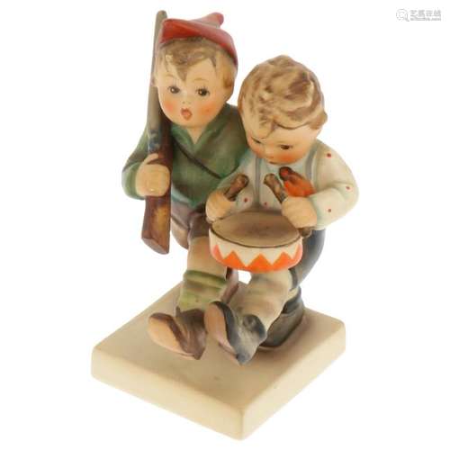 Hummel figurine with a drum and rifle.