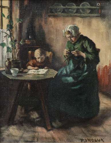 signed 'P. Vrolijk', 20th Century, oil on canvas.