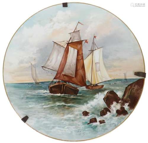 Hand-painted decorated plate.