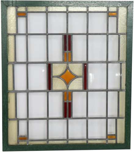Stained-glass window.
