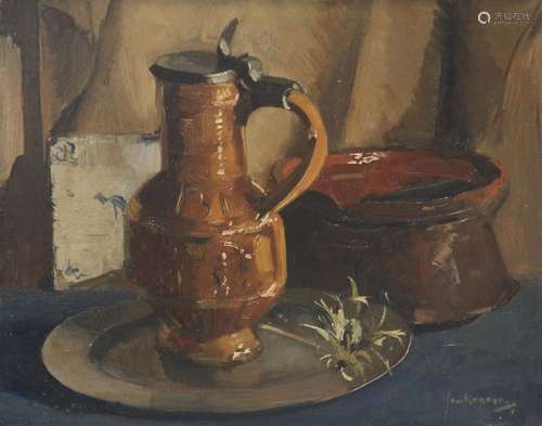 Jan Korthals (1916 - 1972), oil  on canvas.