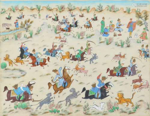 Persian huntingscene.